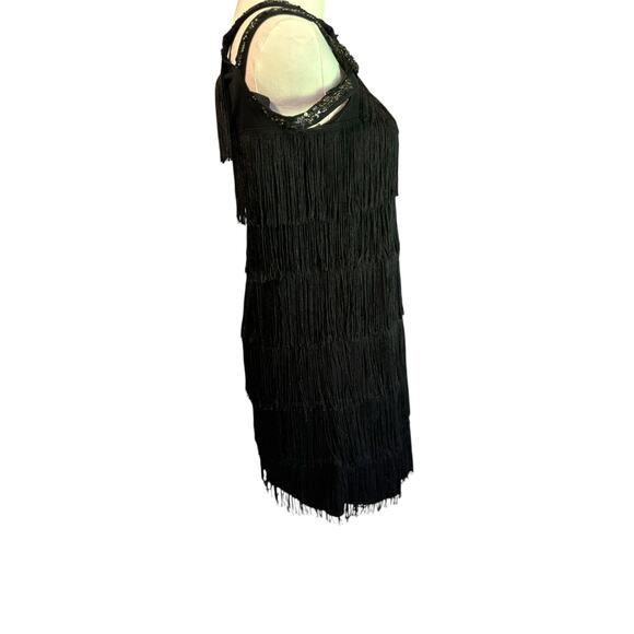 Flapper Dress Black Fringe Costume Great Gatsby Prom Party Cosplay Homecoming - Picture 6 of 8